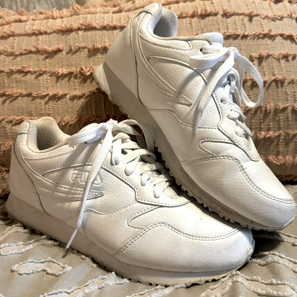 Fila White Leather Sneakers